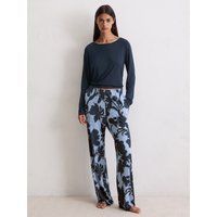 Baumwoll-Modal-Loungehose mit Blumendruck