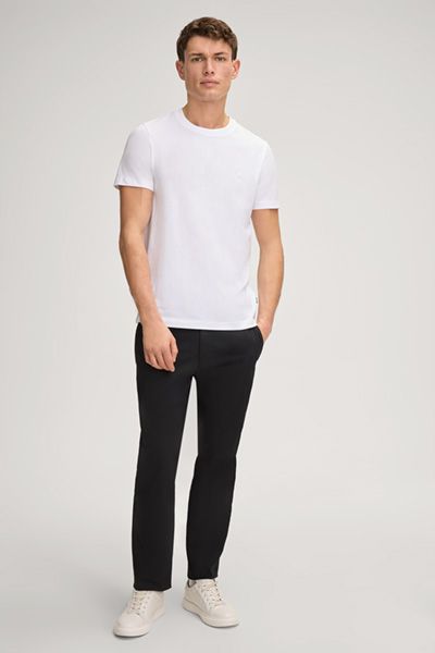 Joop! Leon Weißes T-Shirt Klassische Passform Baumwolle Rundhalsausschnitt