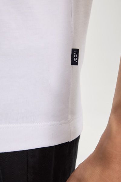 Joop! Leon Weißes T-Shirt Klassische Passform Baumwolle Rundhalsausschnitt