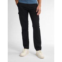 Schwarze Stretch-Twill-Chino-Hose für Herren