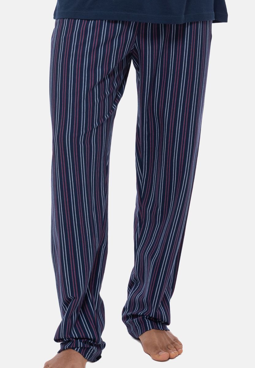 Gestreifte Loungehose aus Bio-Baumwolle