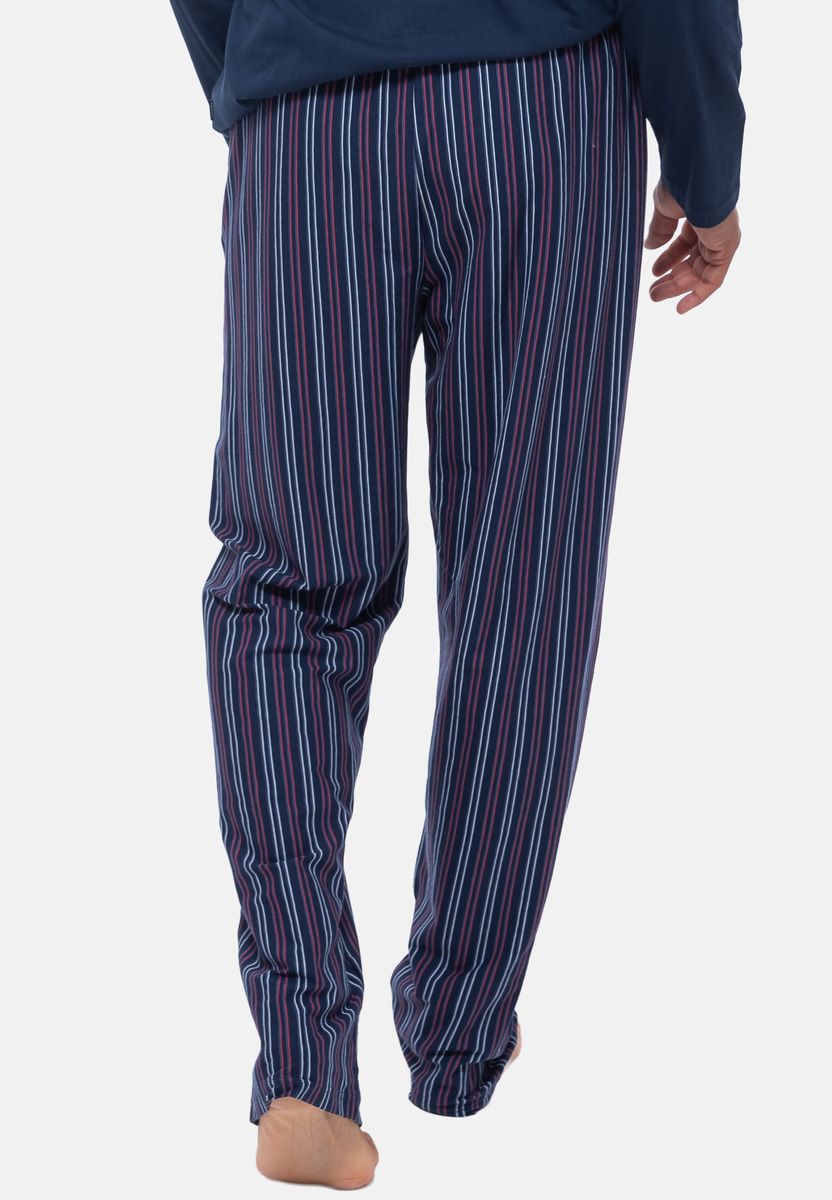 Gestreifte Loungehose aus Bio-Baumwolle