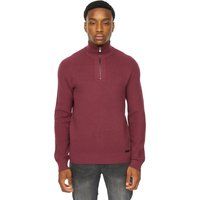 Duck and Cover - "Potenza" Pullover für Herren, mit kurzem Reißverschluss, Jerseyware (Rosinen)