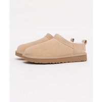 Beige Wildleder Shearling gefütterter Clog