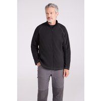 Mountain Warehouse - "Ashbourne" Fleecejacke Durchgehender Reißverschluss für Herren (Schwarz)