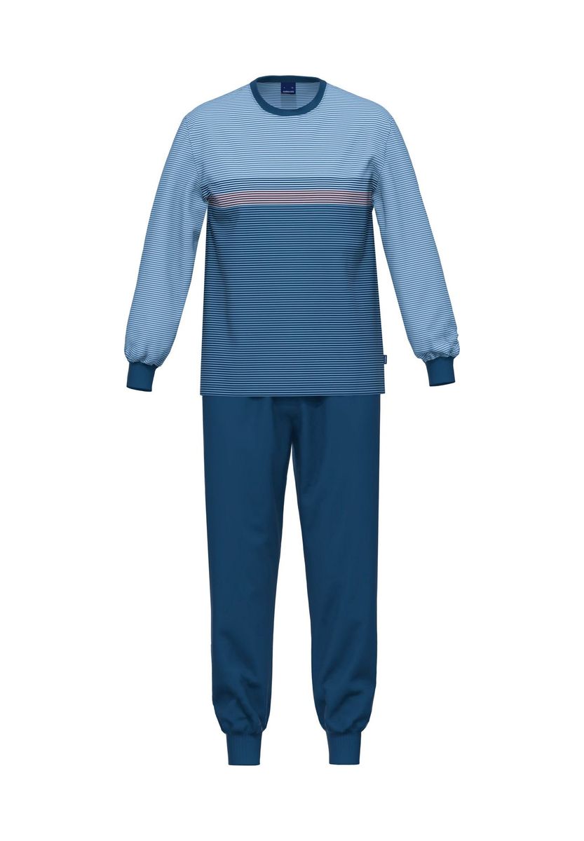 Herren Schlafanzug Set aus gestreifter Baumwolle
