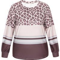 usha Langarmshirts in großen Größen usha PLUS GRÖSSE Frauen mehrfarbiger Kaffee