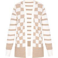 usha Strickjacke Frauen Weiß Mehrfarbig Beige
