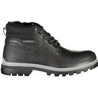 Herren Stiefeletten aus schwarzem Kunstleder