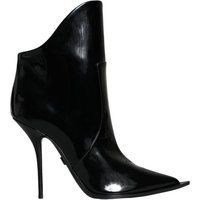 Hochhackige Stiefeletten aus Lackleder
