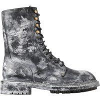 Abgenutzte Leder Schnürstiefel