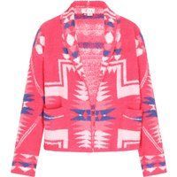 IZIA Strickjacke Frauen fuchsia mehrfarbig