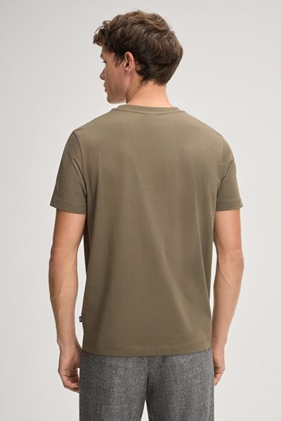 JOOP! Leon Grünes Baumwoll-T-Shirt mit Logo-Stickerei Unisex