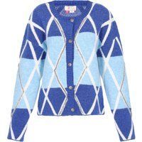 IZIA Strickjacke Frauen Marineblau Hellblau