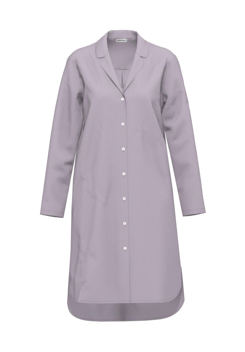 Klassisches Langarm-Nachthemd mit Knopfleiste