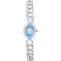 Elegante Damen-Armbanduhr mit blauem Zifferblatt