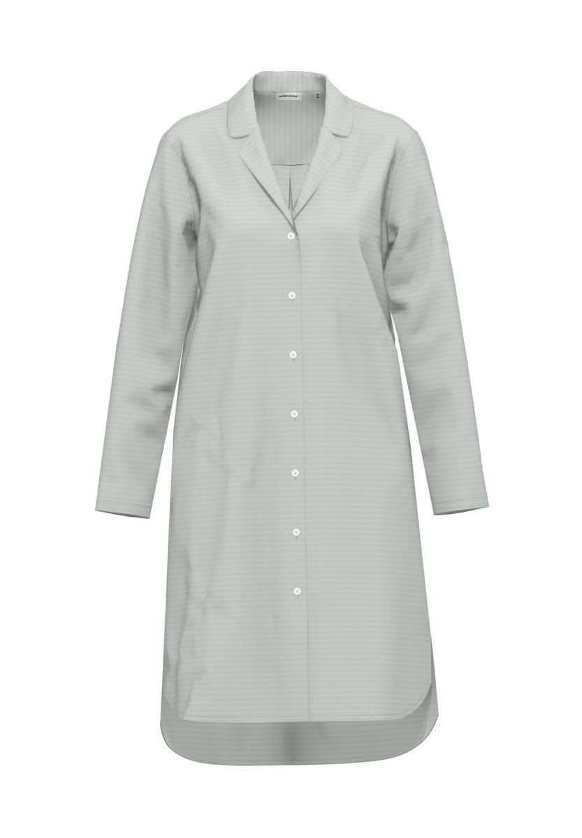 Klassisches Nachthemd mit Knopfleiste und Kragen