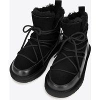 Stiefeletten aus Wildleder mit Kunstfellfutter