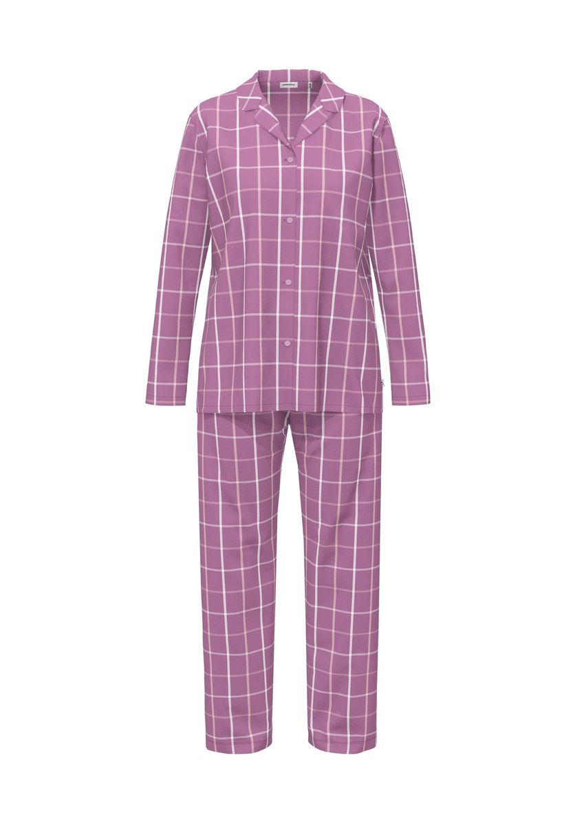Flanell Pyjama Set mit Karomuster für Damen