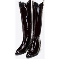 Hohe Cowboystiefel aus Lackleder