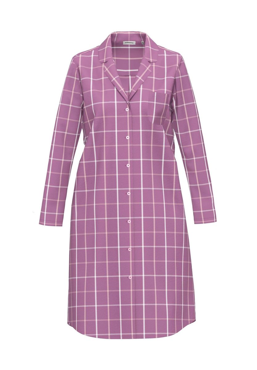 Flanell Nachthemd mit Knopfleiste