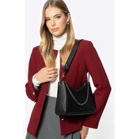 Leder Baguette Schultertasche mit Kette