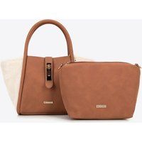 Strukturierte Handtaschen-Set aus Kunstleder