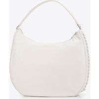 Creme Eco-Leder Hobo Tasche mit Kette