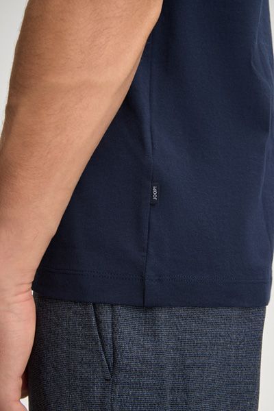 JOOP! Leon Marineblaues Baumwoll-T-Shirt mit Rundhalsausschnitt und Logo