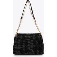 Elegante Bouclé Schultertasche mit Kette
