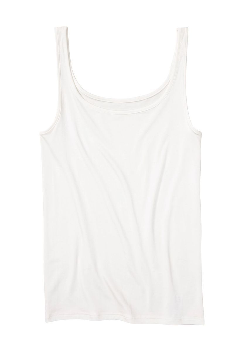 Essentielles, einfarbiges, figurbetontes Tanktop