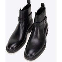 Chelsea-Boots aus Leder mit Schnalle