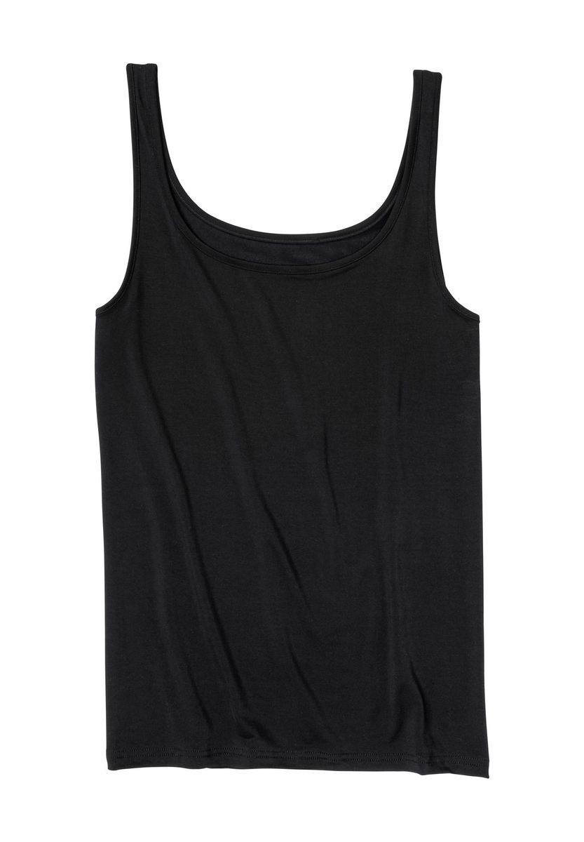 SYLVIA SPEIDEL. Trägerhemd "SERENA", schmale Träger, für Damen, schwarz, 38