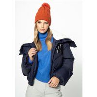 Oversized Steppjacke mit Kunstfellkragen