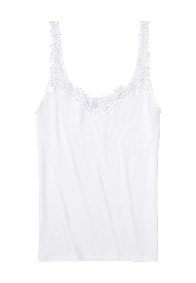 Unterhemd aus Viskosemischung mit Spitze