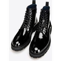 Herren Kampfstiefel aus Lackleder