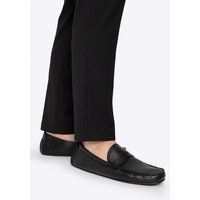 Herren Slipper aus schwarzem Leder