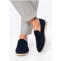 Herren Mokassins aus Wildleder Marineblau