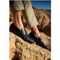 Klassische schwarze Penny Loafer aus Leder