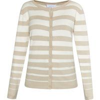 Gestreifte Strickjacke mit Knopfleiste