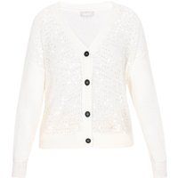 usha Strickjacke Frauen cremefarben
