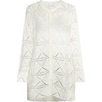 IZIA Langer Cardigan Damen Wollweiß