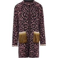 Faina Strickjacke Damen schwarz rosa