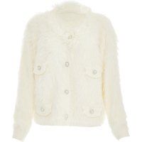 Faina Strickjacke Damen Wollweiß