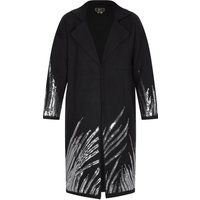 Offene Strickjacke mit Paillettendetails