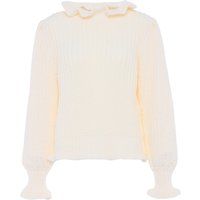 Gestreifte Strickjacke mit Knopfverschluss