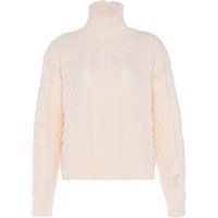 Gestreifte Strickjacke mit Knopfverschluss