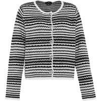 Gestreifte Strickjacke mit Knopfverschluss