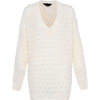 Gestreifte Strickjacke mit Knopfverschluss