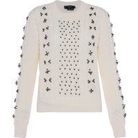 Gestreifte Strickjacke mit Knopfverschluss
